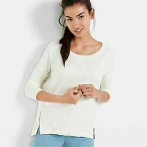 LIGHT GRAY Express high/low side zip sweater